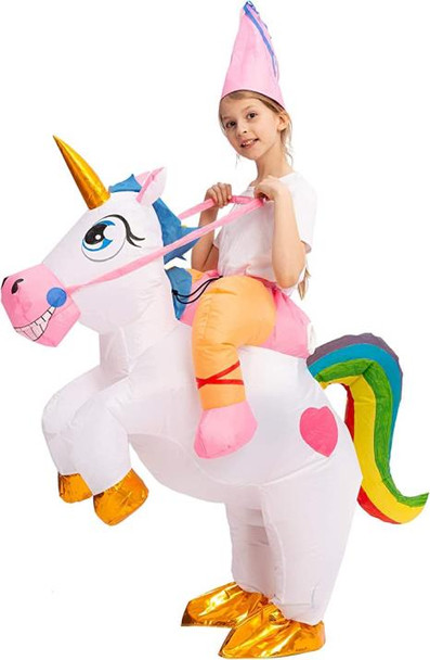 White Unicorn Ride-on Inflatable Costume | Mythical Creatures | Childrens Costumes