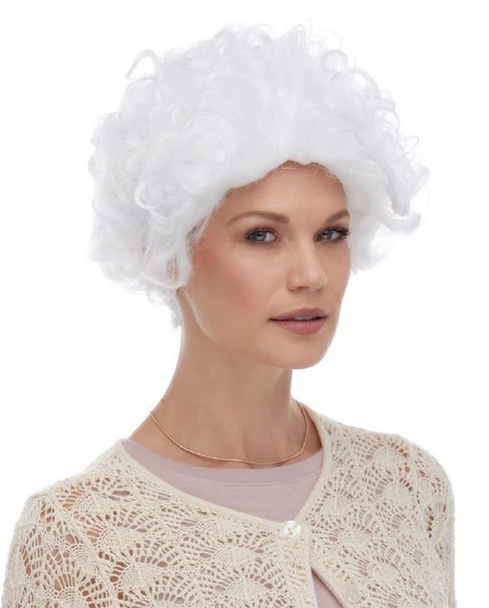 Mom Up Swept Loose Curl Wig White | Classy Wigs | Wigs and Hair Pieces