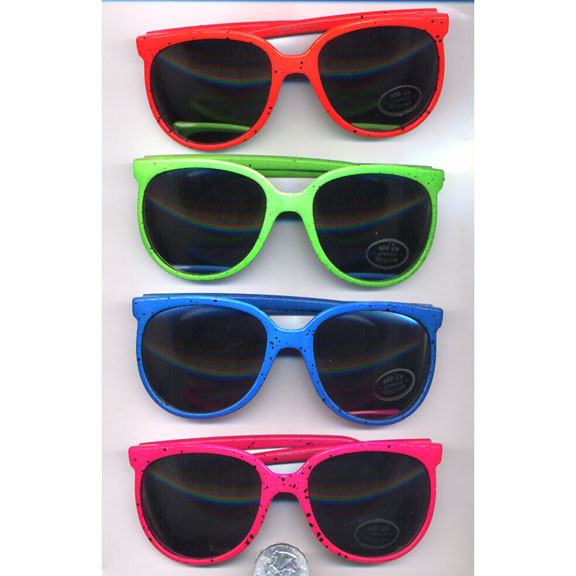 80s Neon Splatter Wafarer Sunglasses | 1980s | Glasses and
