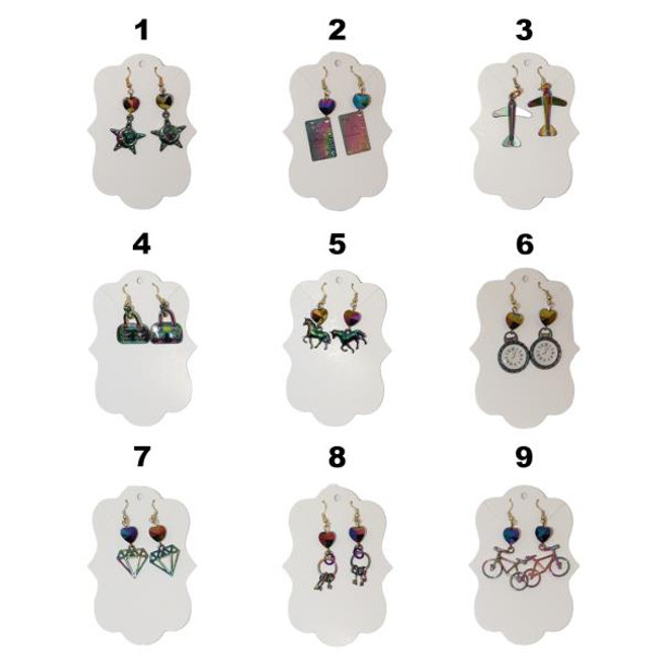 Oilslick Style Dangle Earrings | The Punk Pixie Creations | Costume Jewelry