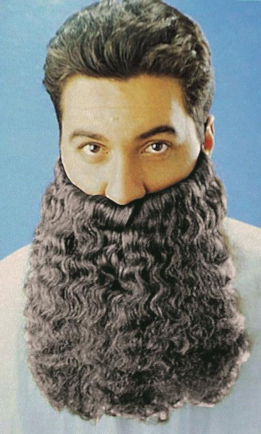 Large Curly Beard Grey | HMS | Applications and Prosthetics