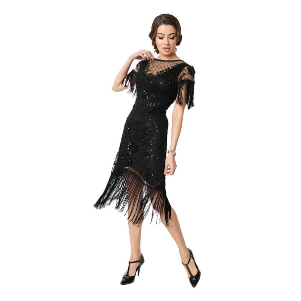 1920s Flapper Costume Dress | Nadine Black | Womens Costumes