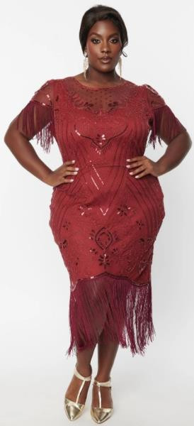 burgundy 1920s dress Unique Vintage 1920s Burgundy Wilshire Flapper Day Dress - $42.00