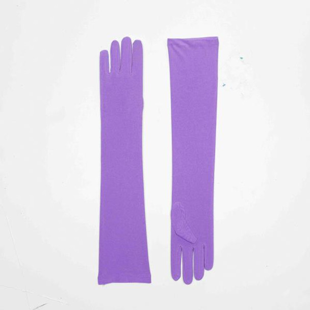 Purple Long Nylon Gloves | 20s | Gloves