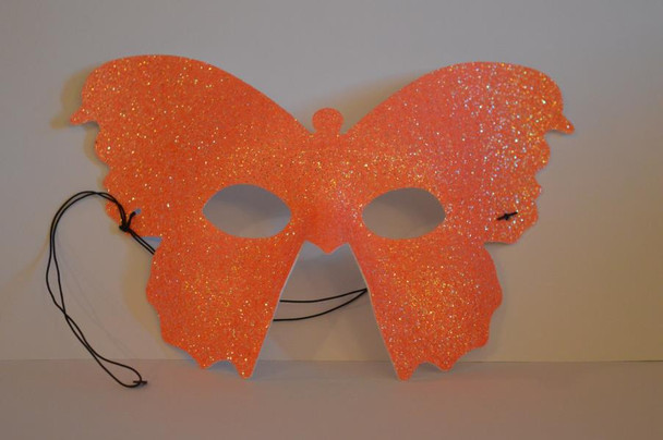 Neon Butterfly Mask | Orange | Masquerade Masks