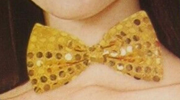 Gold Sequin Bow Tie | 20s | Costume Pieces and Kits