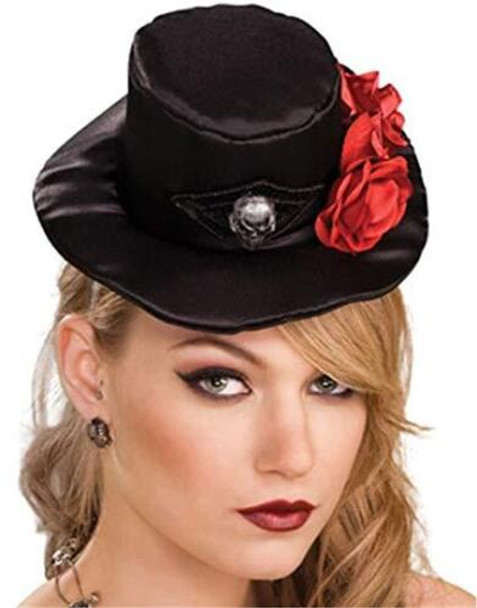 Mini Gothic Top Hat w/ Satin Finish | Victorian | Hats & Headpieces