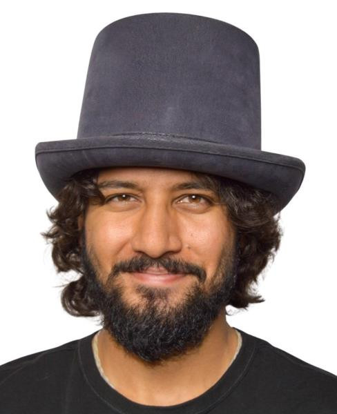 Grey Leatherlike Top Hat | Hats | Hats and Headpieces