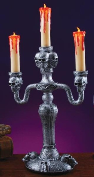 Candelabra with LED Flames | Haunted Mansion | Decor