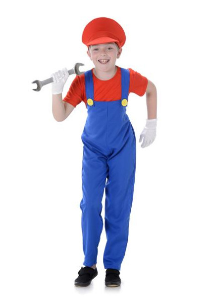 Red Plumber Mario Costume | Super Mario | Childrens Costumes