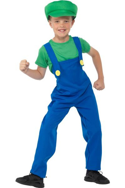 Green Plumber Luigi Costume | Super Mario | Childrens Costumes