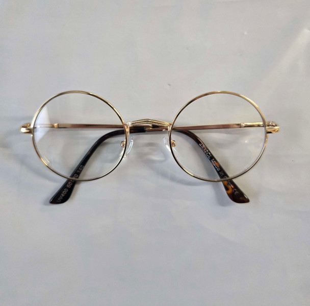 60s Gold Round Wire Framed Glasses | Glasses and Sunglasses