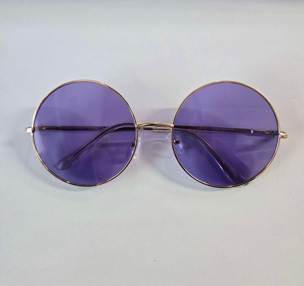 Janis 70s Large Round Frames Sunglasses Purple | Glasses and Sunglasses