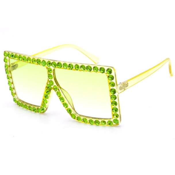 Elton Glasses | Green with Green Gems | Costume Pieces and Kits