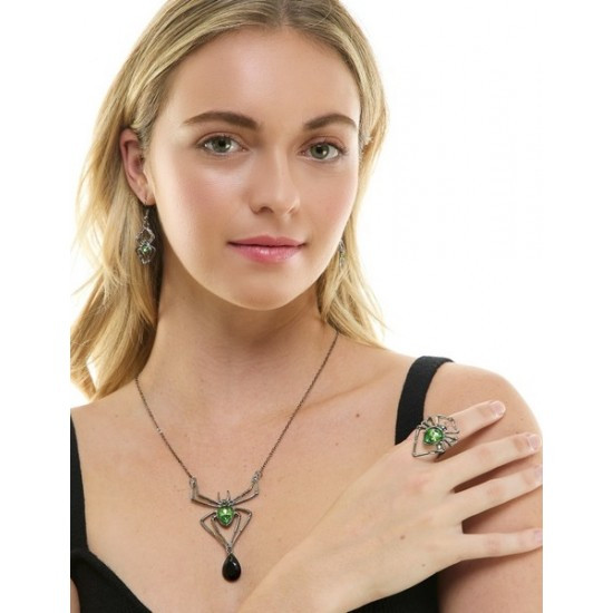 Silver Spider Necklace