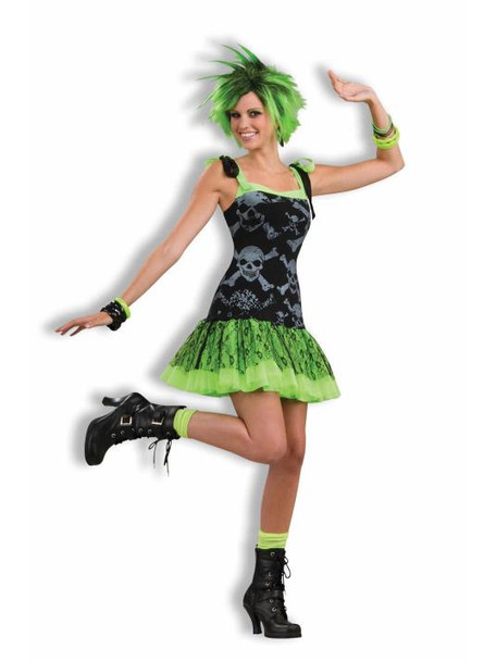 AS-IS | Punk Skull Dress | Adult Size Small | 90s