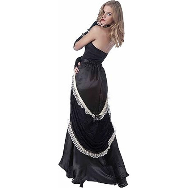 Black and White Gothic Victorian Steampunk Lace Skirt | Steampunk | Costume Pieces