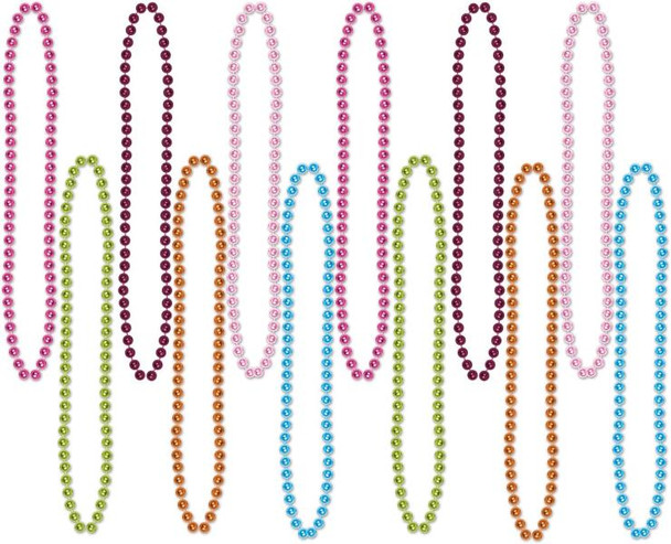 Multicolour 12 Pack Party Beads | Mardi Gras and Festivals | Accessories