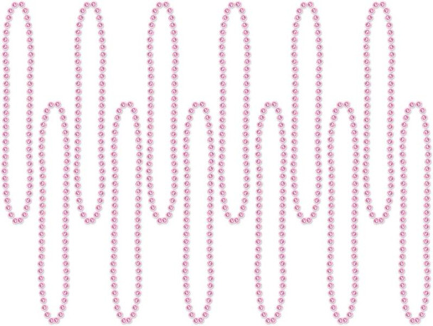 Pink 12 Pack Party Beads | Mardi Gras and Festivals | Accessories
