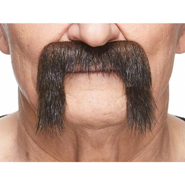 Thick Handlebar Moustache | Brown and Grey | Makeup and Facial Hair