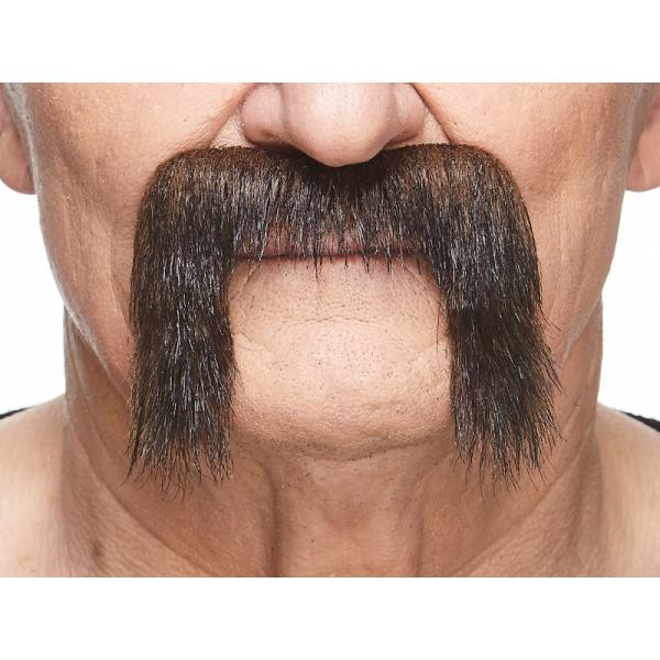 Thick Handlebar | Brown and Grey | European Moustaches | Applications and Prosthetics