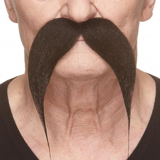 Long Western Moustache | Black | Makeup and Facial Hair