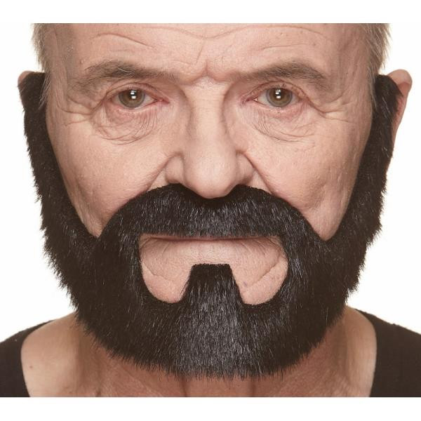 Full Beard | Shiny Black | European Moustaches | Applications and Prosthetics