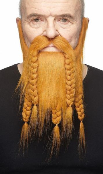 Viking Dwarf Moustache and Beard | Ginger | Makeup and Facial Hair