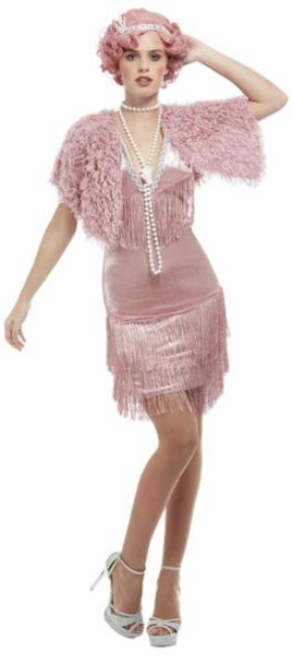 Vintage Pink Flapper Costume Dress | 20s | Womens Costumes
