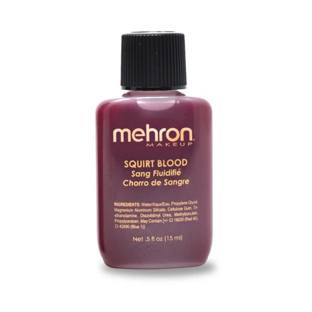 Squirt Blood Bright Arterial Half Ounce | Bloods and Effects | Mehron Professional Makeup