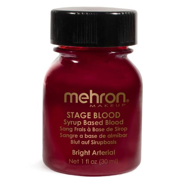 Stage Blood Bright Arterial 1oz | Bloods and Effects | Mehron Professional Makeup