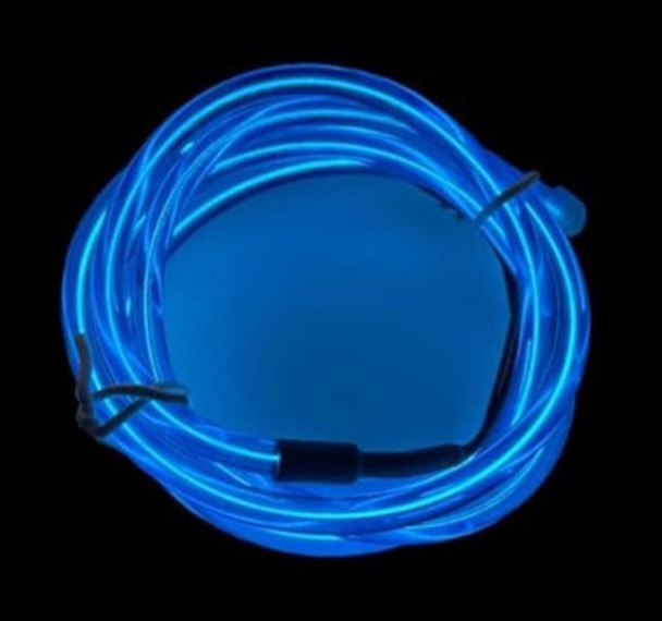 Blue EL Wire with battery pack | 5.0mm Thick and 1 Meter Long | Cosplay Supplies