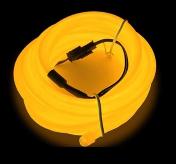 Yellow EL Wire and battery pack | 5.0mm Thick | 1 Meter Long | Cosplay Supplies