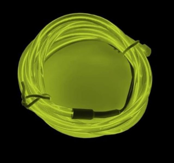 Lime Green EL Wire with battery pack | 5.0mm Thick and 3 Meter Long | Cosplay Supplies