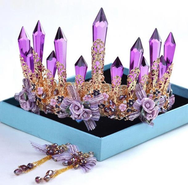 Purple Fairy Crystal Crown | Fantasy and Medieval | Crowns and Tiaras