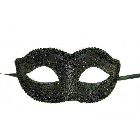 Venetian Intricate Black Glitter Design Mask | Masquerade | Accessories