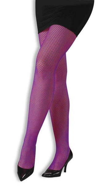 80s Neon Purple Fishnet Tights | 1980s | Legwear and Tights
