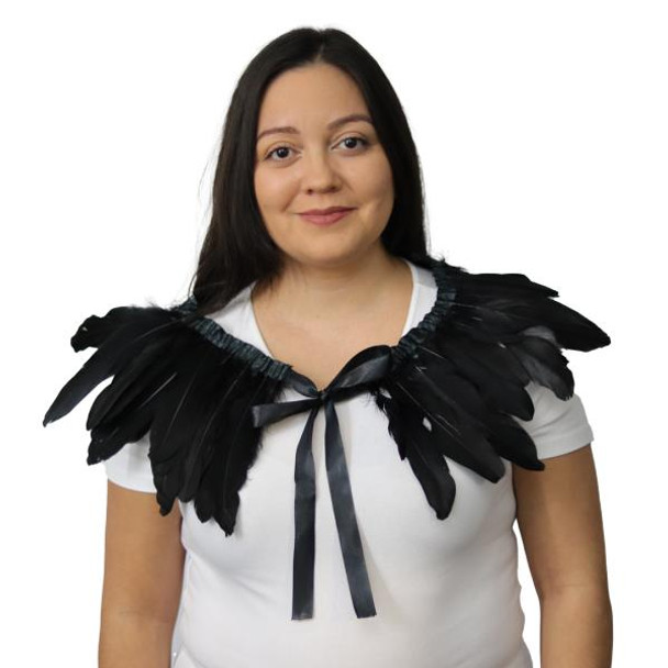 Gothic Black Feather Shawl Shrug | Gothic | Accessories