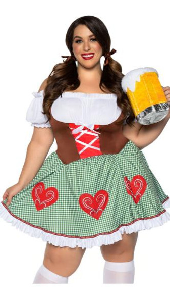 Bavarian Cutie Oktoberfest Dirndl Plus Size Costume | Oktoberfest | Womens Plus Costumes