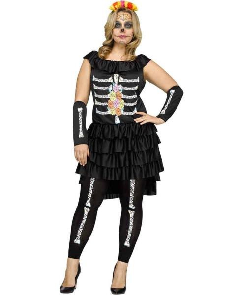 Sugar Skull Dress Plus | Cultures | Womens Costumes