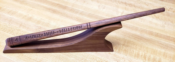 Black Walnut Runic Elemental Wand | Fantasy by Numbers | Artisan Crafted Items