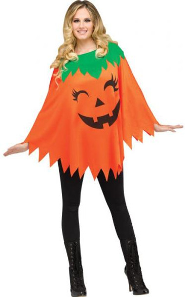 Pumpkin Poncho | Halloween | Womens Costumes