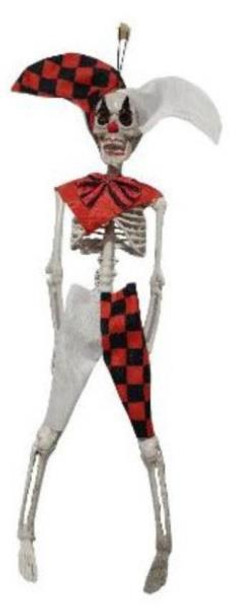 15 Inch Hanging Skeleton Jester Decor | Halloween Decor | Novelty and Decor