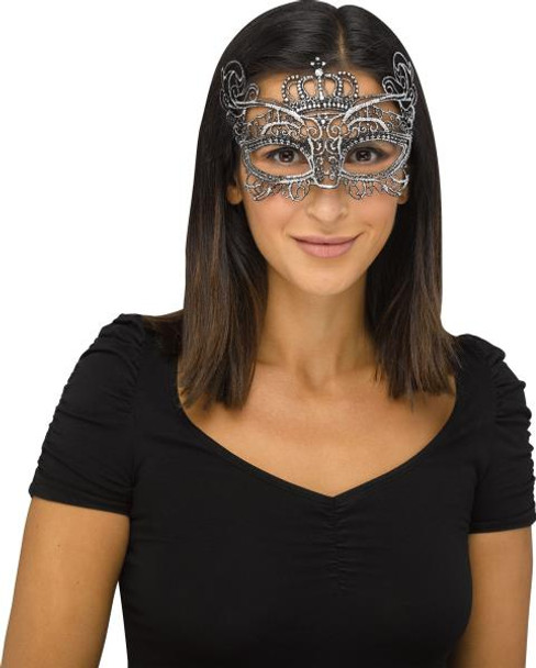 Silver Queen Gothic Lace Masquerade Mask | Gothic | Masquerade Masks