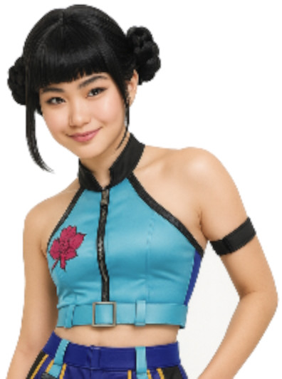 Demon Hunter Black Space Buns Childs K Pop Wig | K POP | Character Wigs