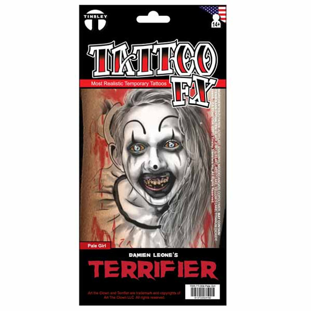 Pale Girl Art the Clown | Tinsley | Temporary Tattoos