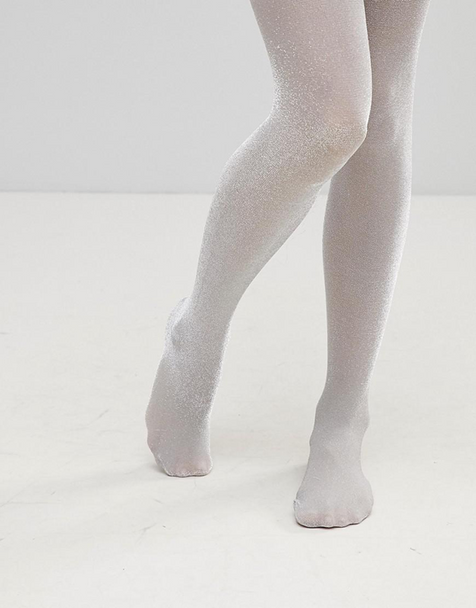 Lurex Shimmer Tights Grey and Silver | Hosiery | Legwear and Tights