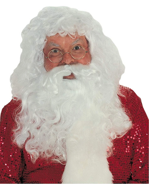 Santa Wig and Beard Set Simple Economy | Christmas | Seasonal Accessories
