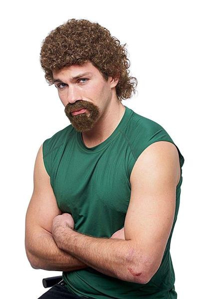 Kenny Powers Curly Afro Mullet Wig and Beard | 1980s | Character Wigs