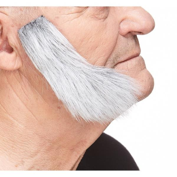 Grey With White Sideburns Mutton Chops | Theatrical Facial Hair | Makeup